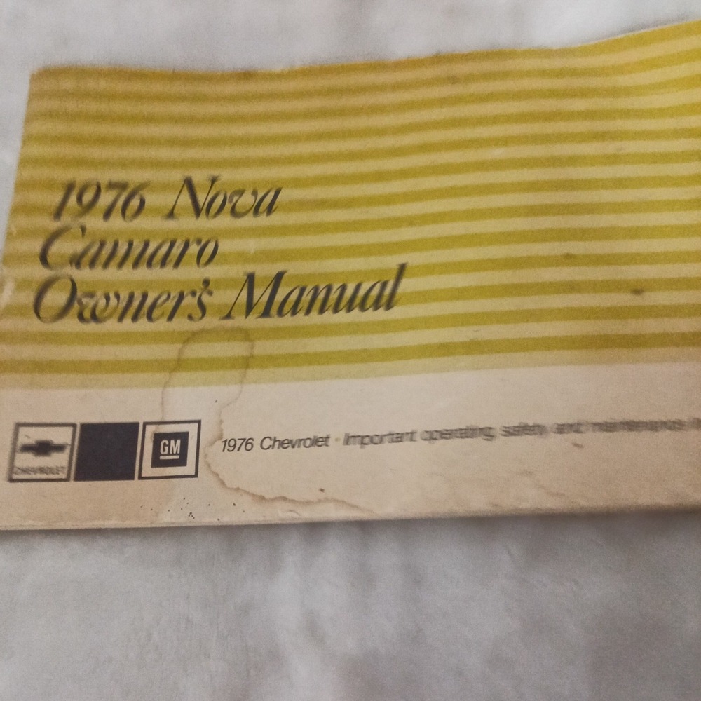 Vintage 1976 Chevrolet Nova Camaro Owner's Manual GM 360272 A Original